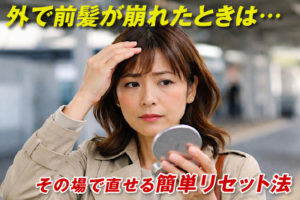 外出先で前髪を直す方法｜崩れたときの簡単な対処と持ち歩きアイテム